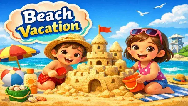🏖️ A Perfect Day at the Beach – Sandcastles, Rock Pools & Sun Safety