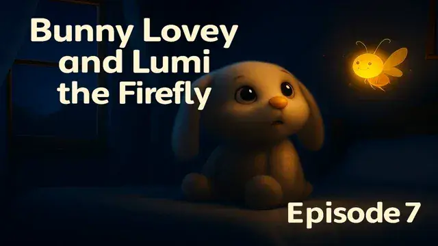 🌟 Lumi the Firefly Lights the Way – A Bunny Lovey Night Story