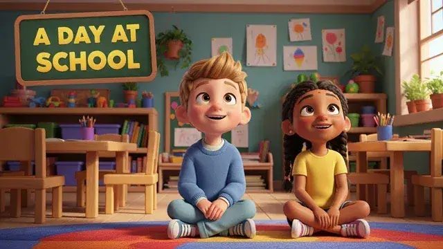 🏫 What Happens at School? – A Wonderful Day in the Classroom