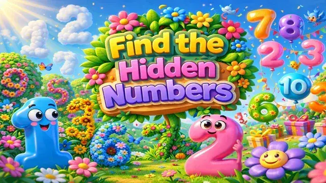 🔢 Find the Numbers Before They Hide! – A Counting Challenge Game