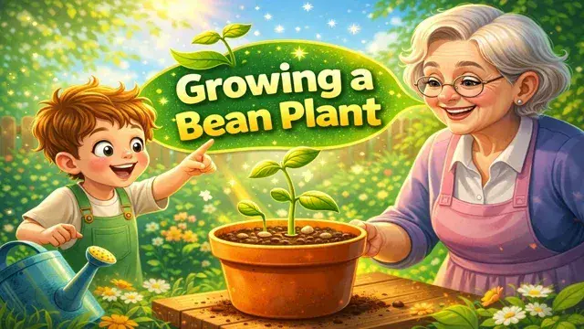 🌱 Plant a Bean and Watch It Grow – Step-by-Step Nature Story