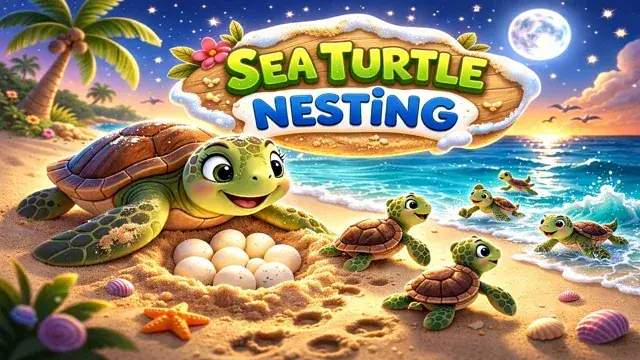 🐢 The Ancient Moonlit Journey of the Sea Turtle