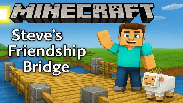 🌉 A Bridge Made of Friendship – Steve's Kind Minecraft Story