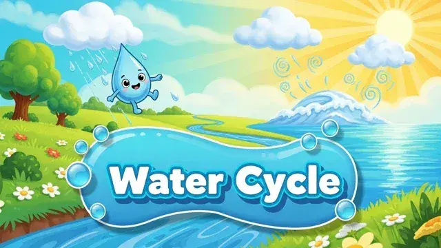 💧 Rain, Clouds, Rivers & Back Again – The Water Cycle Explained