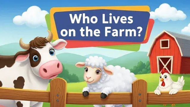 🐑 Who Lives on the Farm? – Farm Animals & Their Precious Young